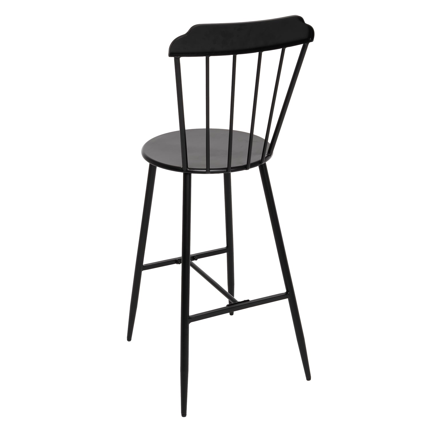 VESTIAMO CASA GIARDINO - Set giardino Bistrot tavolo rotondo 60 cm e 2 sedie in metallo Nero